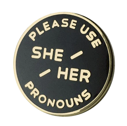SHE / HER ENAMEL PRONOUN PIN - Image 2