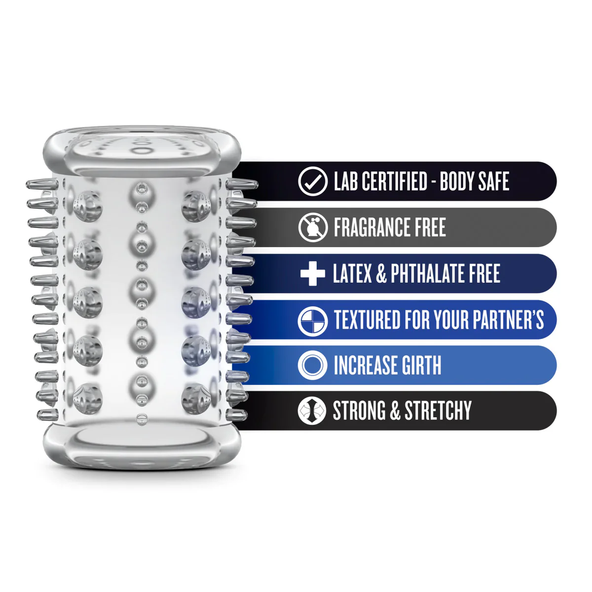 Stay Hard 03 Clear Soft Tickler Spiked Penis Sleeve - Image 3