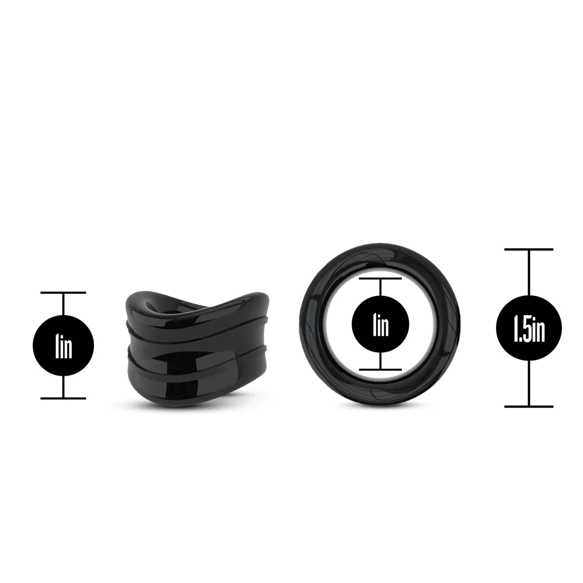 Stay Hard Snug Black Beef Ball Stretcher 1-Inch Diameter - Image 3