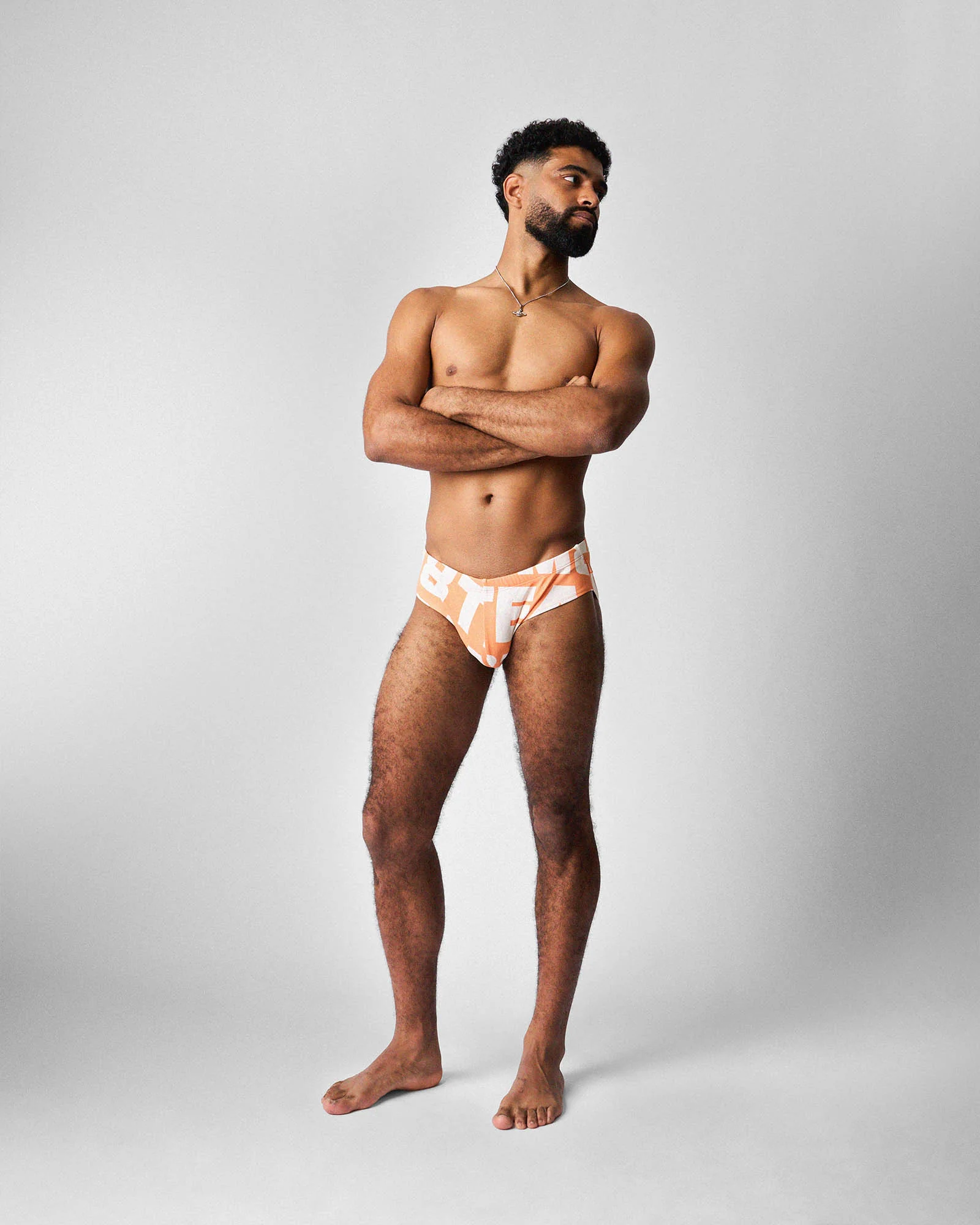 TEAMM8 Headliner Wide Swim Brief - Orange - Image 3