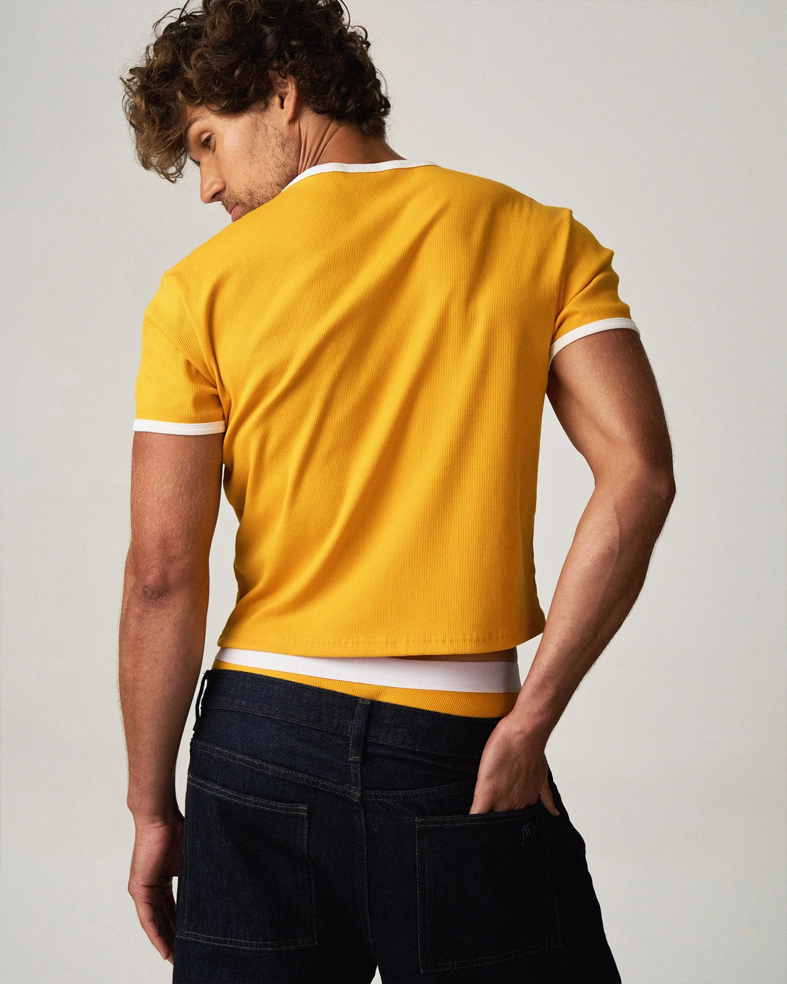 TEAMM8 M.V.P. Retro Cropped Tee - marigold - Image 4