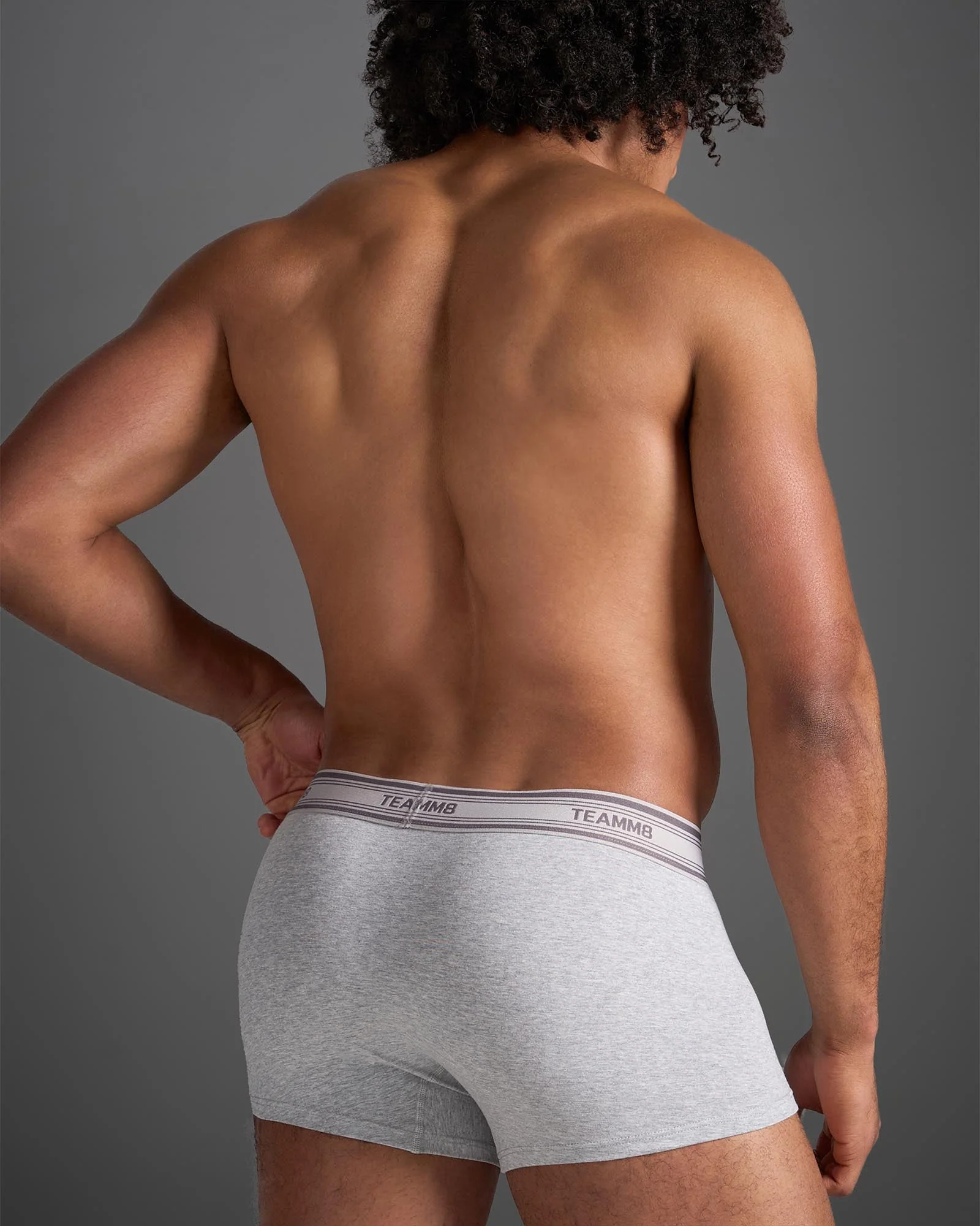 TEAMM8 New Classic Cotton Trunk - Grey Marle - Image 3