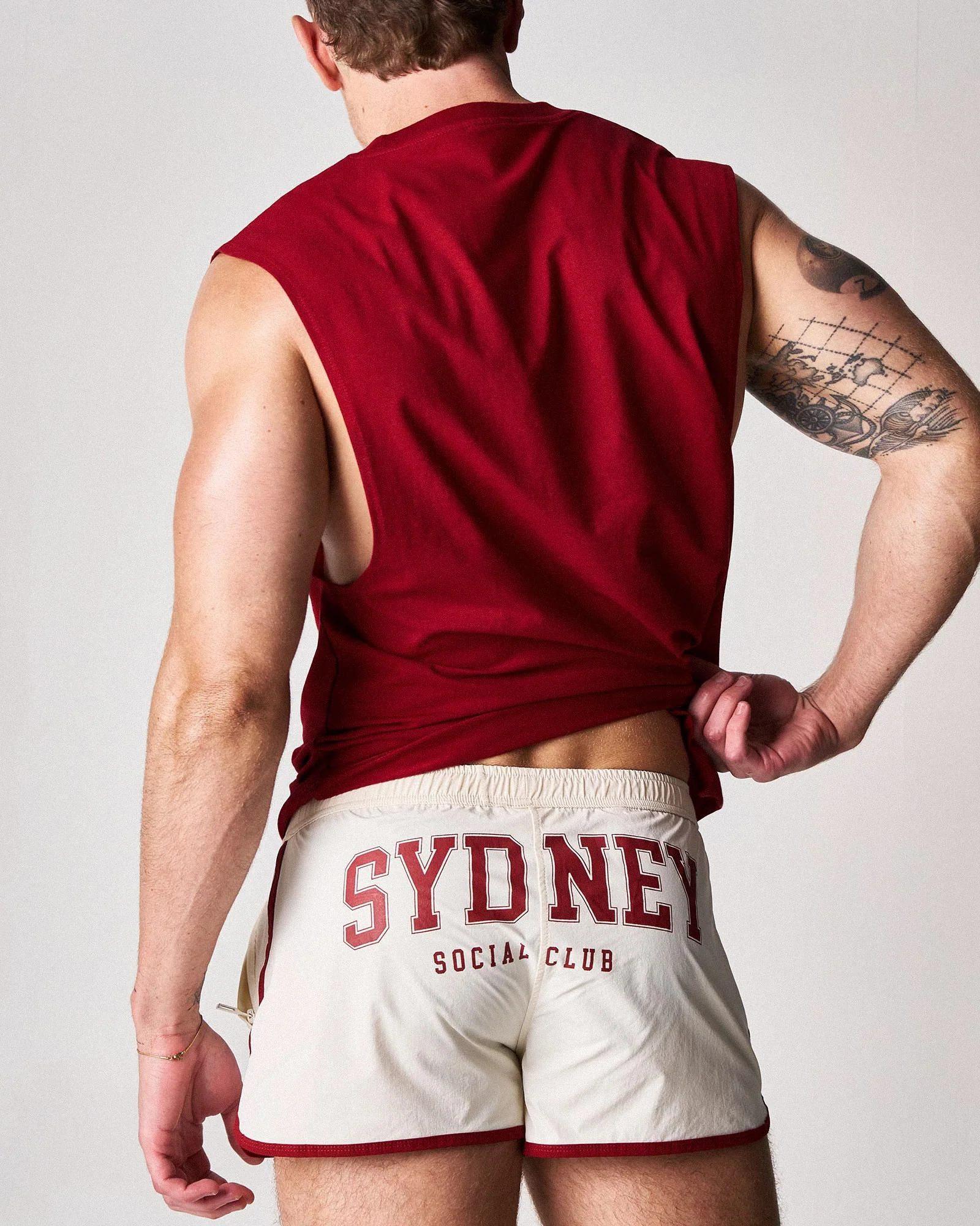 TEAMM8 S.S.C. Legacy Box Muscle Tank Maroon - Image 2
