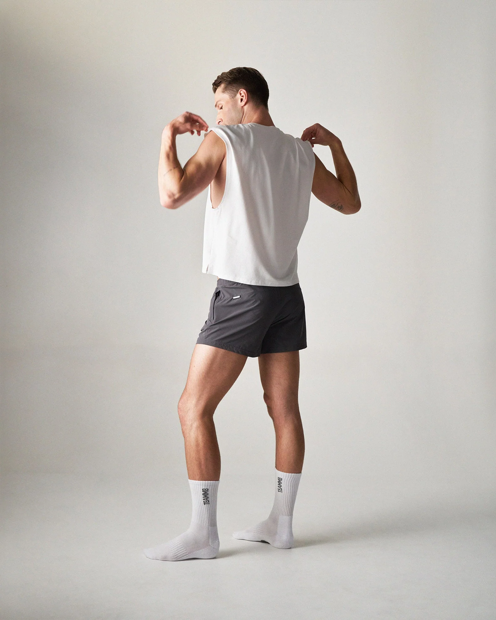 TEAMM8 Strike Box Muscle Tank 2.0. - White - Image 3