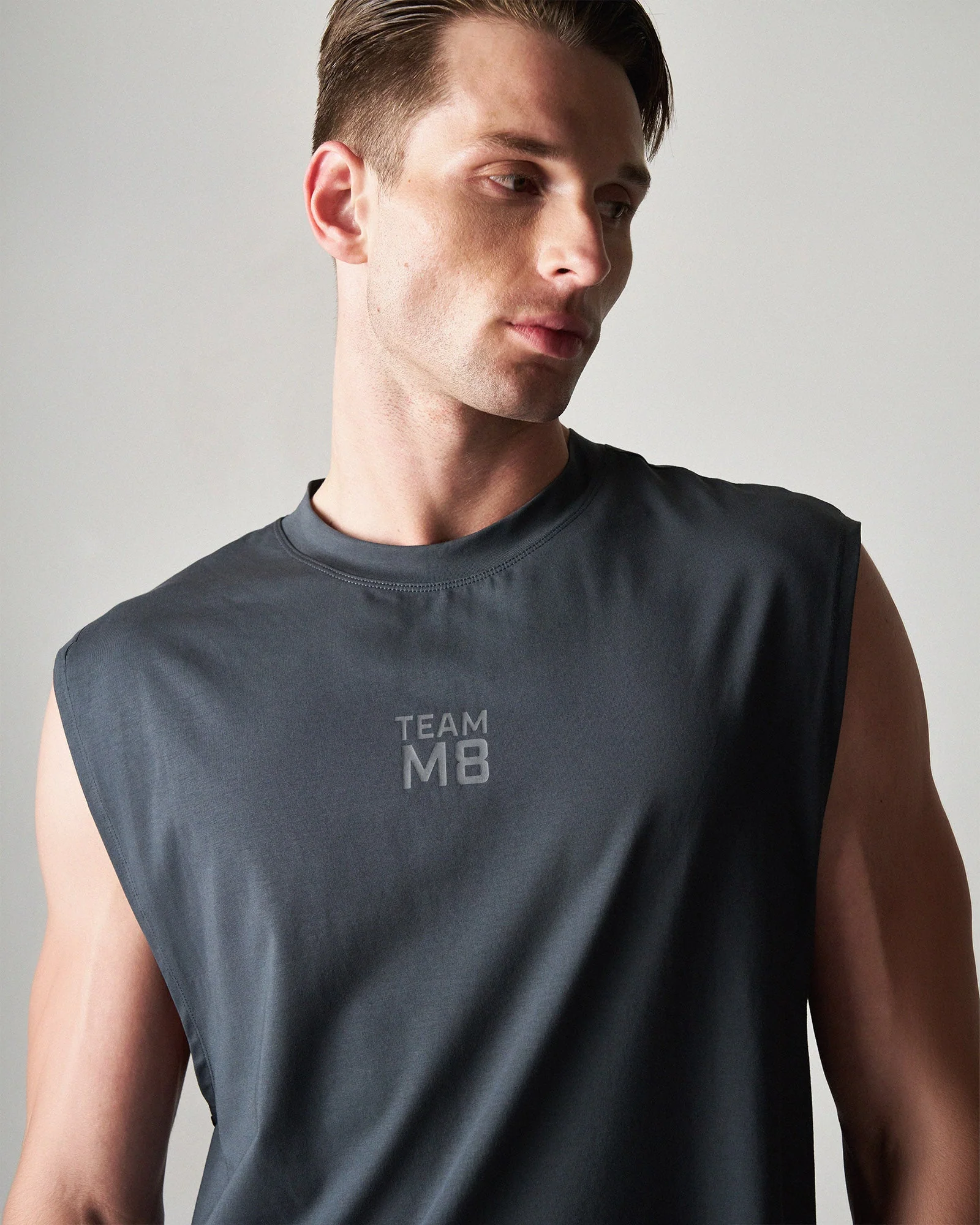 TEAMM8 Strike Box Muscle Tank 2.0. - Gunmetal - Image 4
