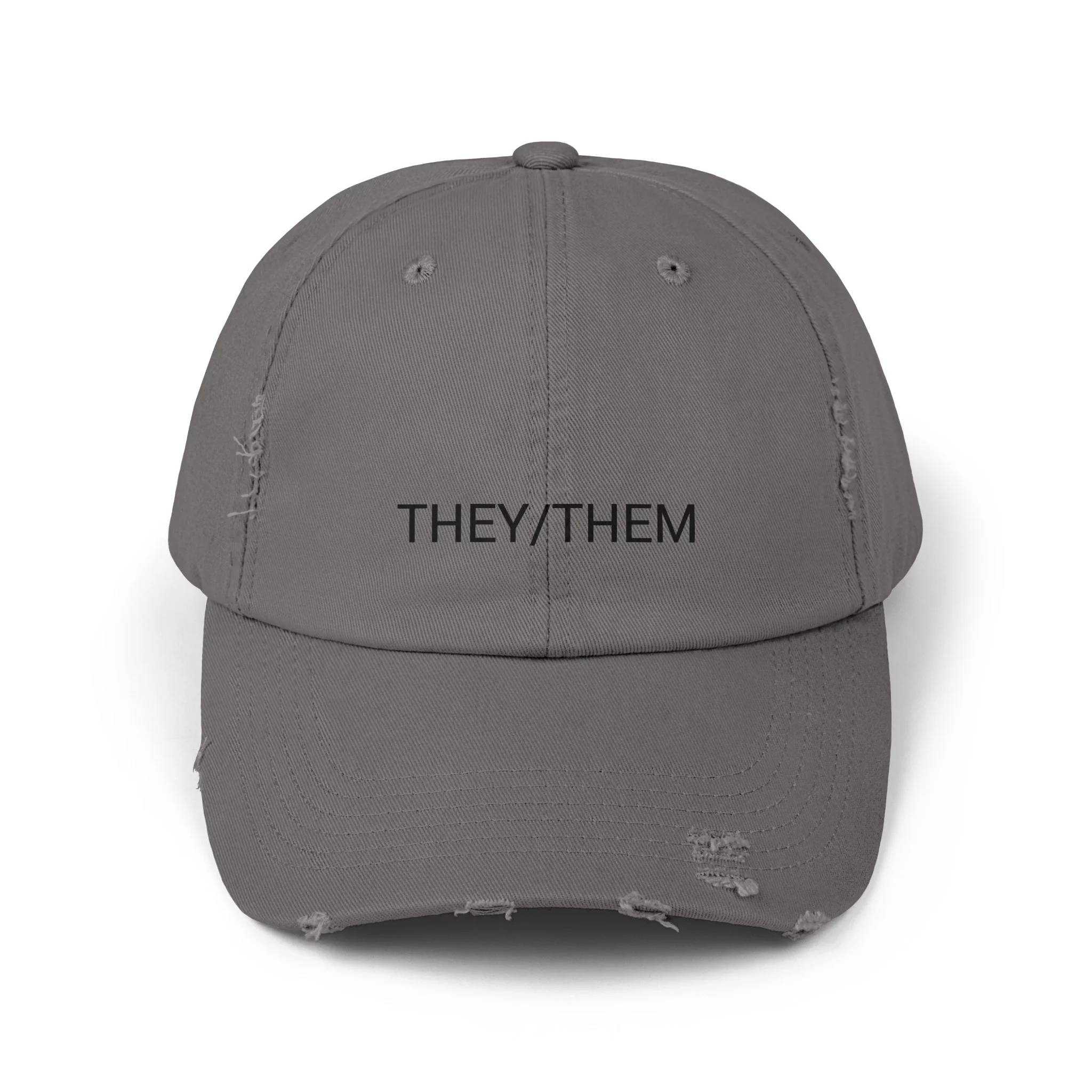 THEY/THEM Distressed Cap in 6 colors - Image 5