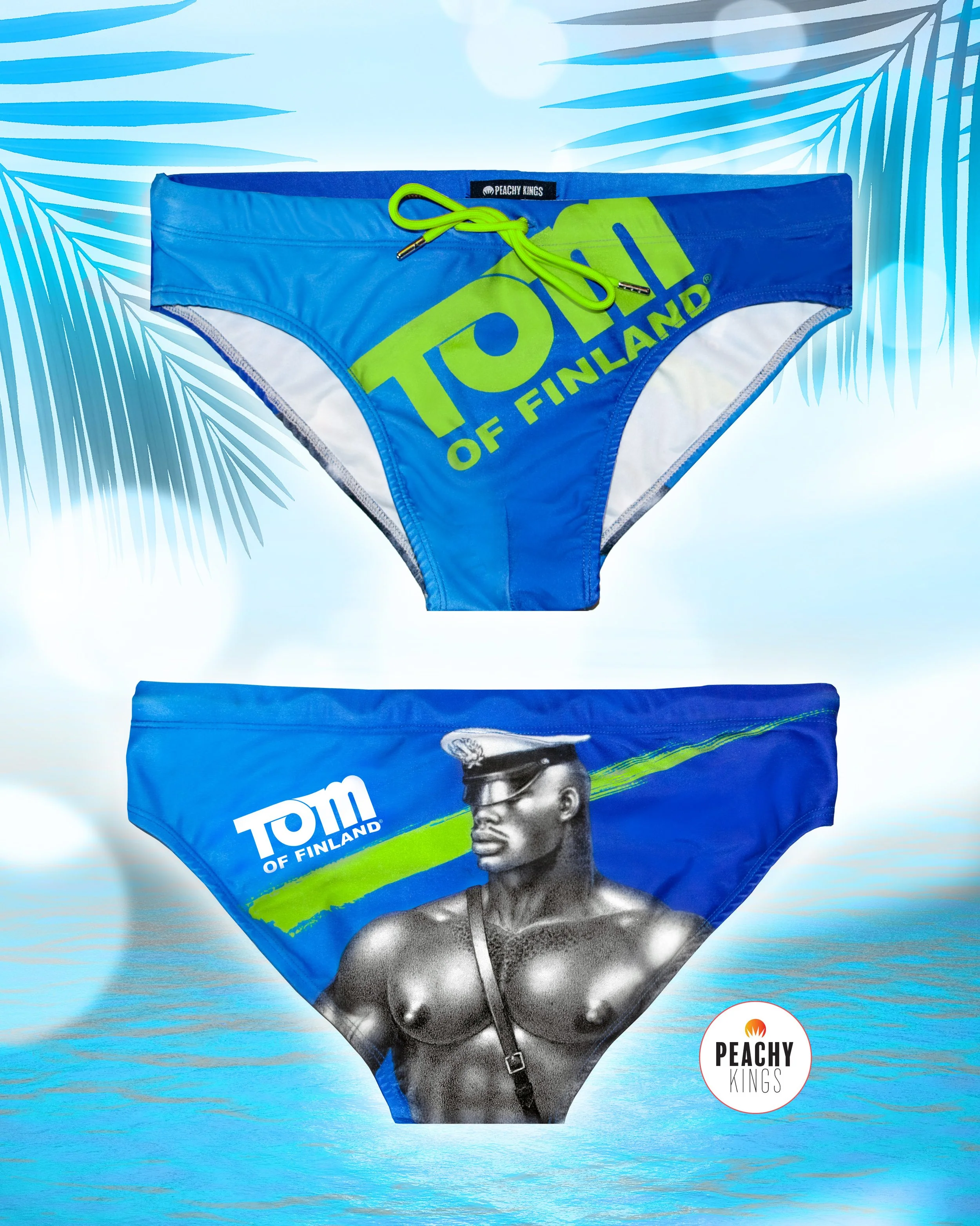 Tom of Finland BLUE LOGO Swim Brief - Image 3