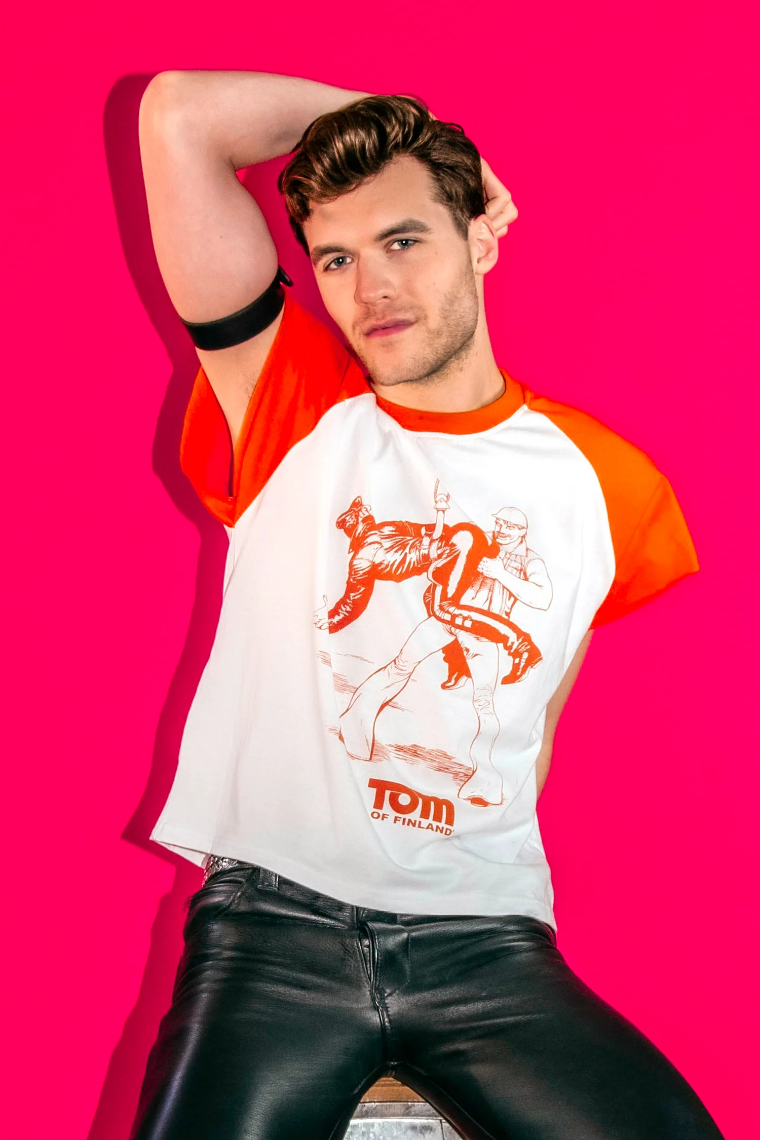 Tom of Finland HOOK UP Ringer Tee - Image 2