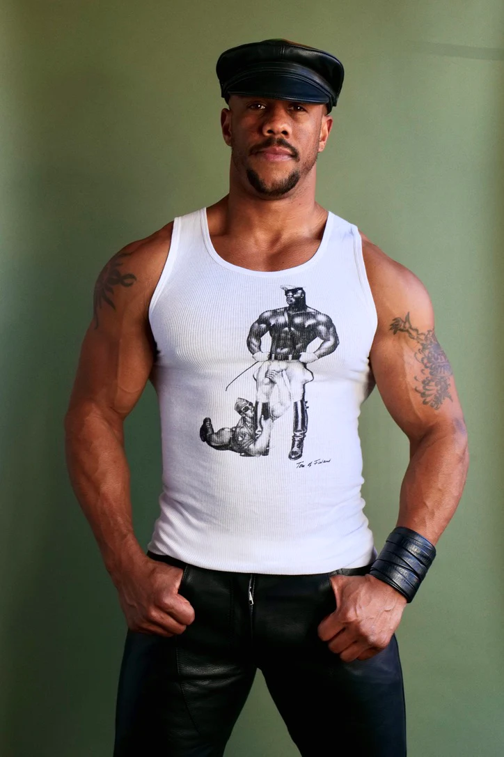 Tom of Finland WORSHIP Ribbed Tank White - Image 2