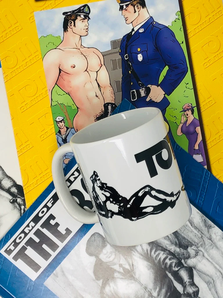 Tom of Finland Reclining Leatherman Ceramic Coffee Mug - Image 2