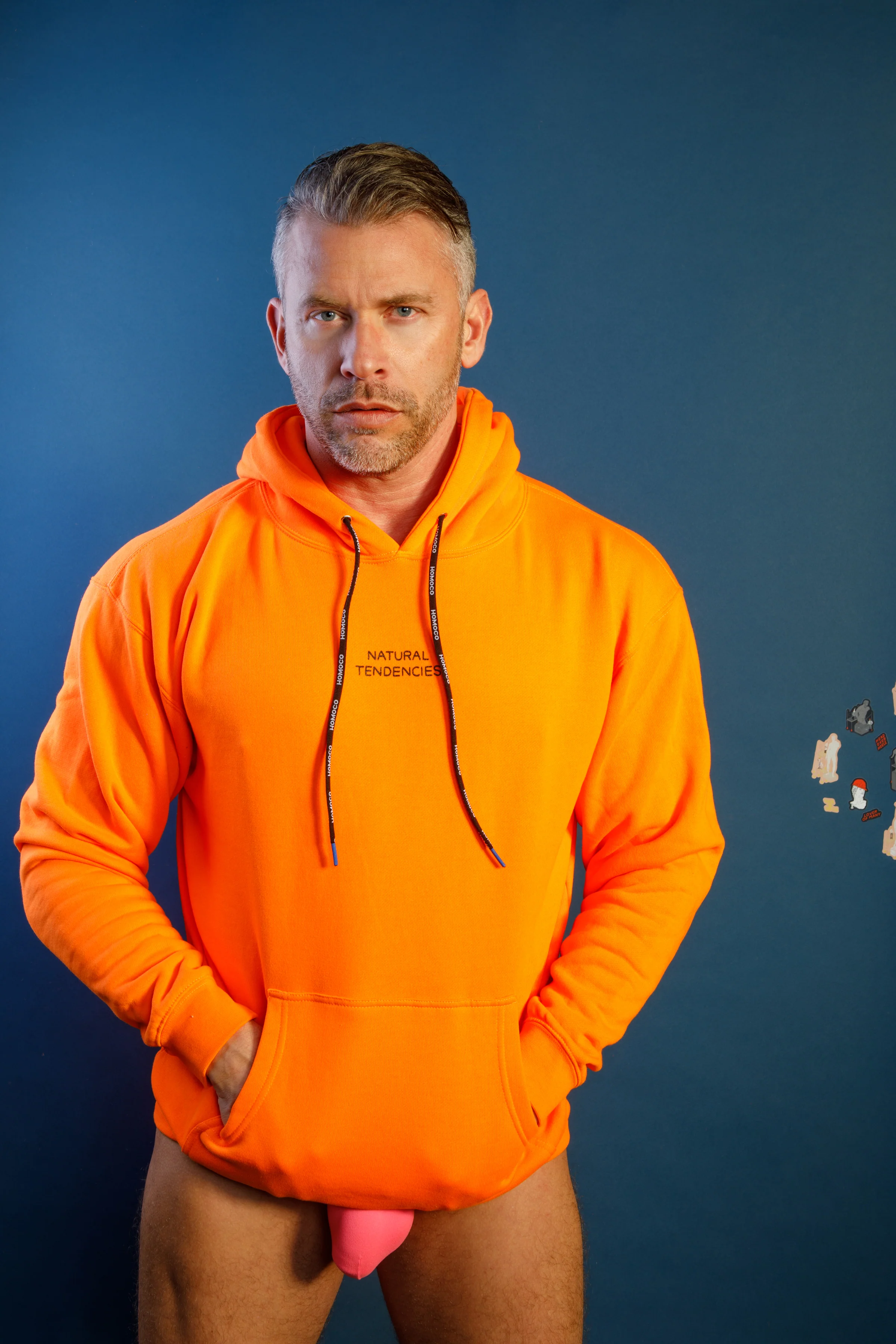 Tom of Finland Safety Orange Lover of Many Hoodie By HOMOCO - Image 9