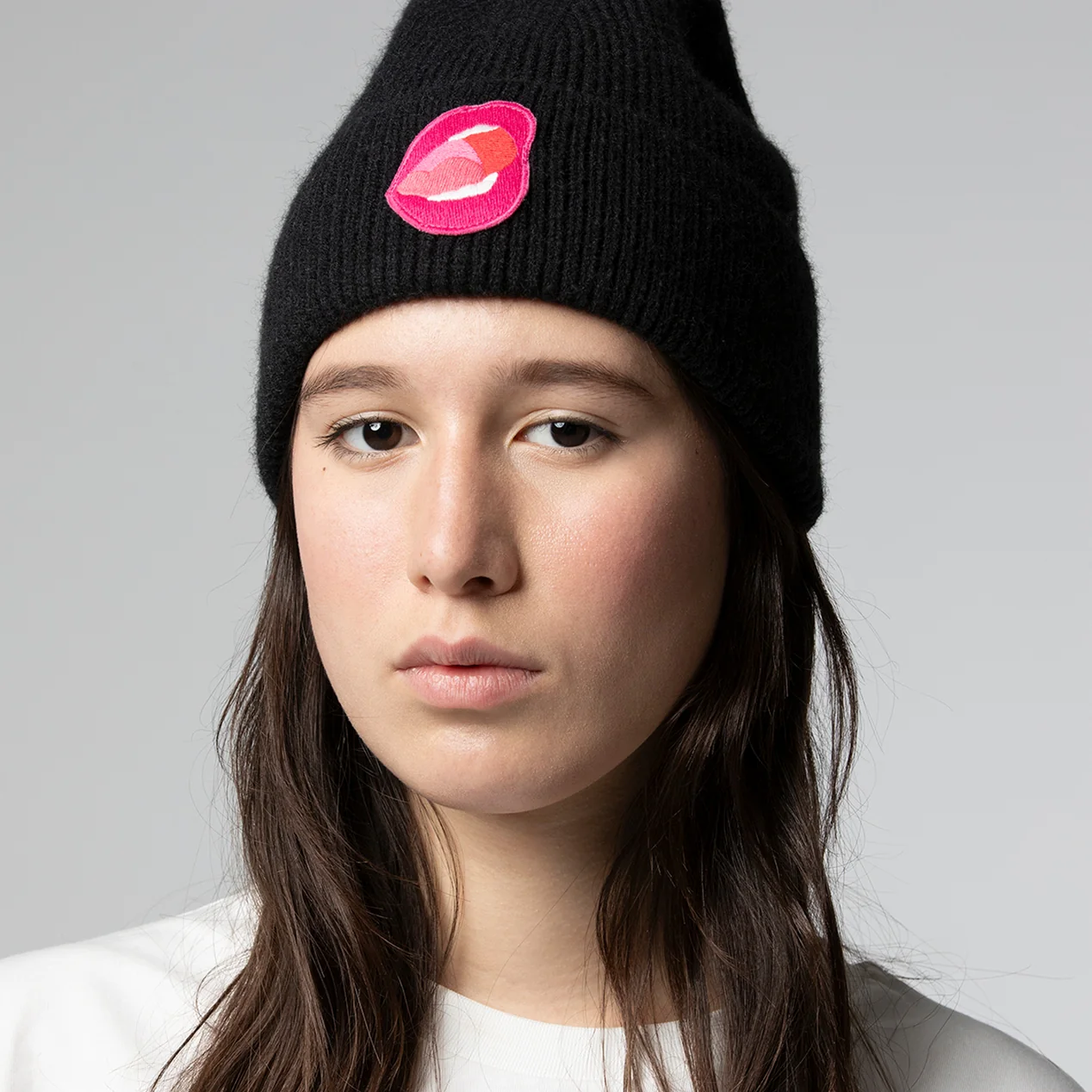 Tom Wesselmann Mouth #7 Patch Knit Beanie - Image 3