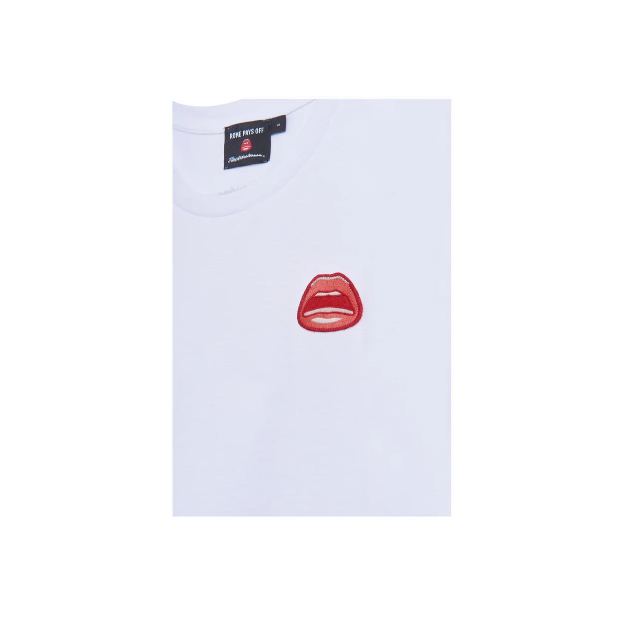 Tom Wesselmann Mouth Icon Patch T-Shirt - White - Image 3