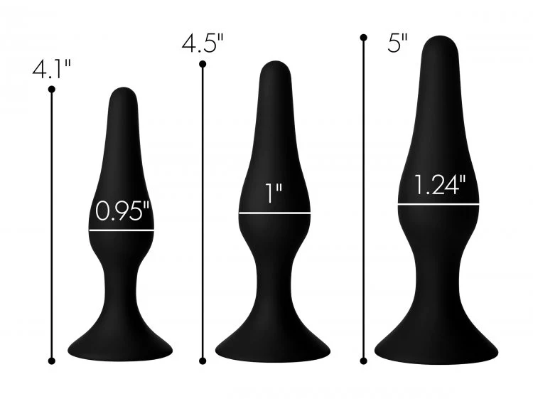 Triple Spire Tapered Silicone Anal Trainer Set by Master Series - Image 3