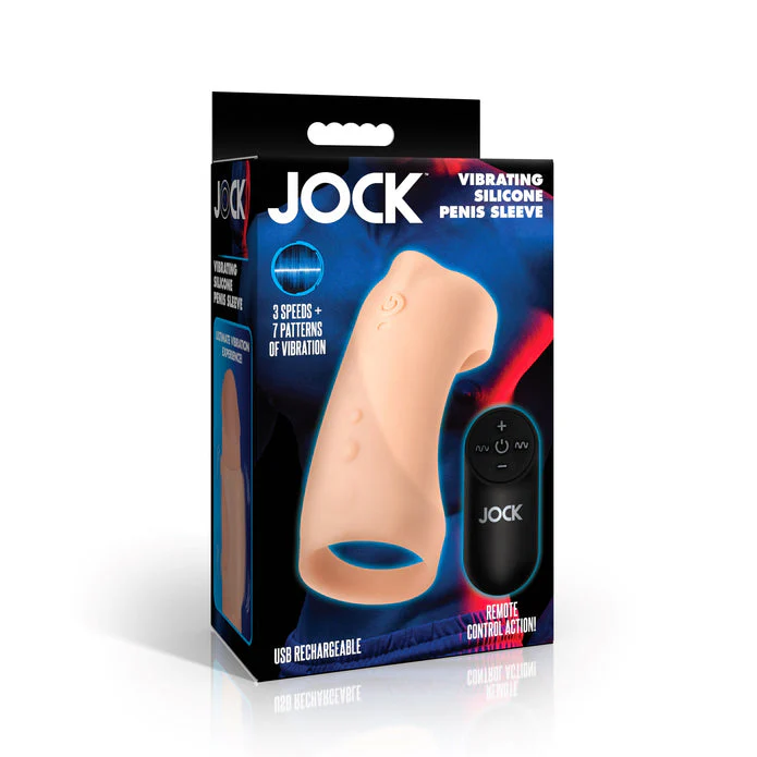 Vibrating Silicone Penis Sleeve - light - Image 6