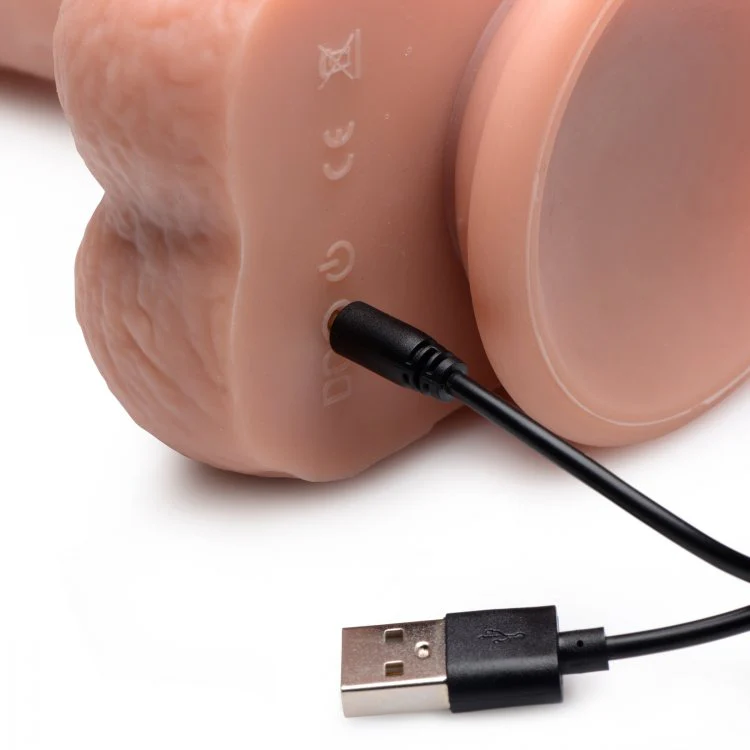 Big Shot Vibrating & Thrusting Silicone Dildo - 9 Inch - Image 5