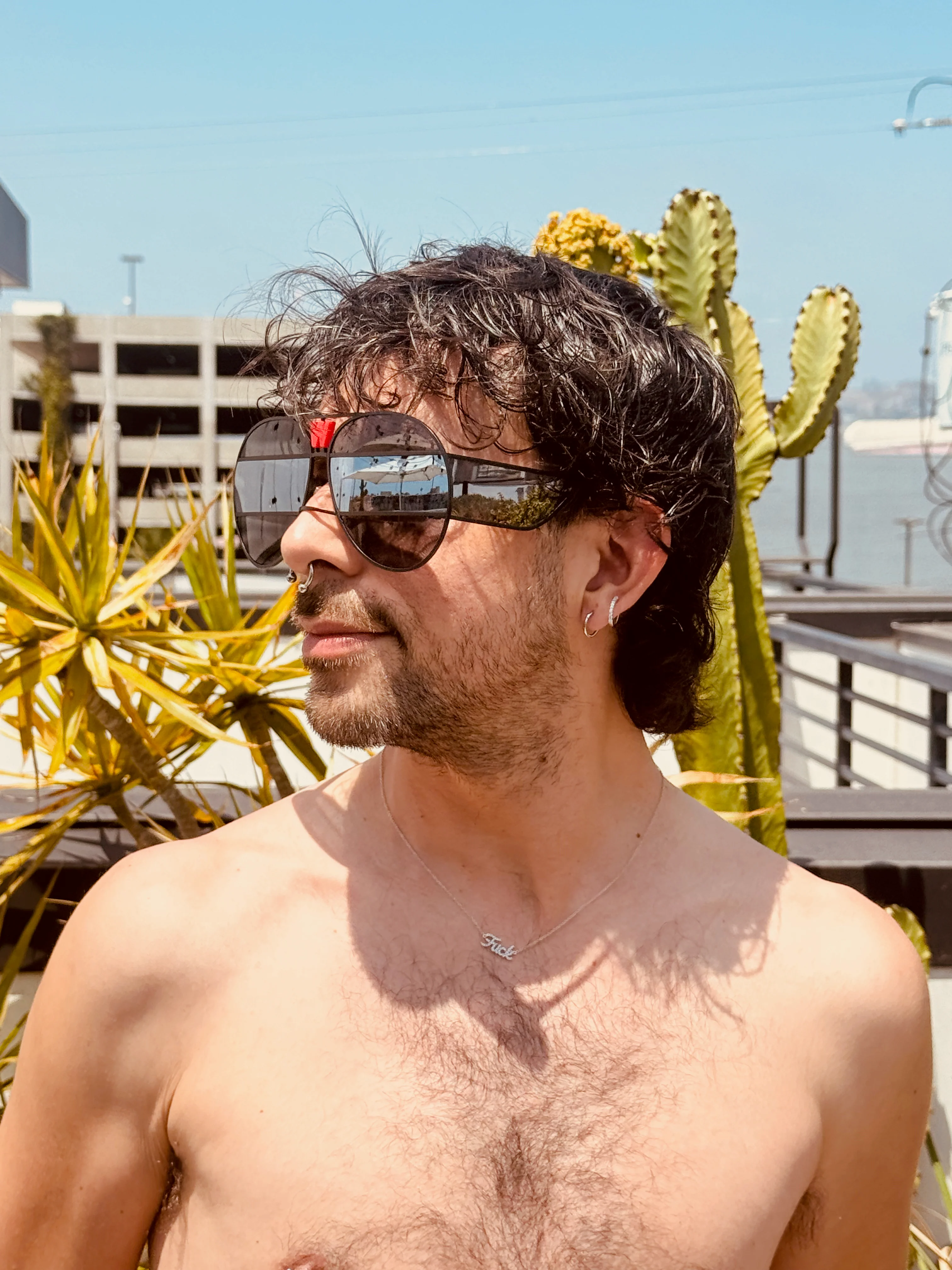WALTER VAN BEIRENDONCK brutal pilot sunglasses - black mirror - Image 10