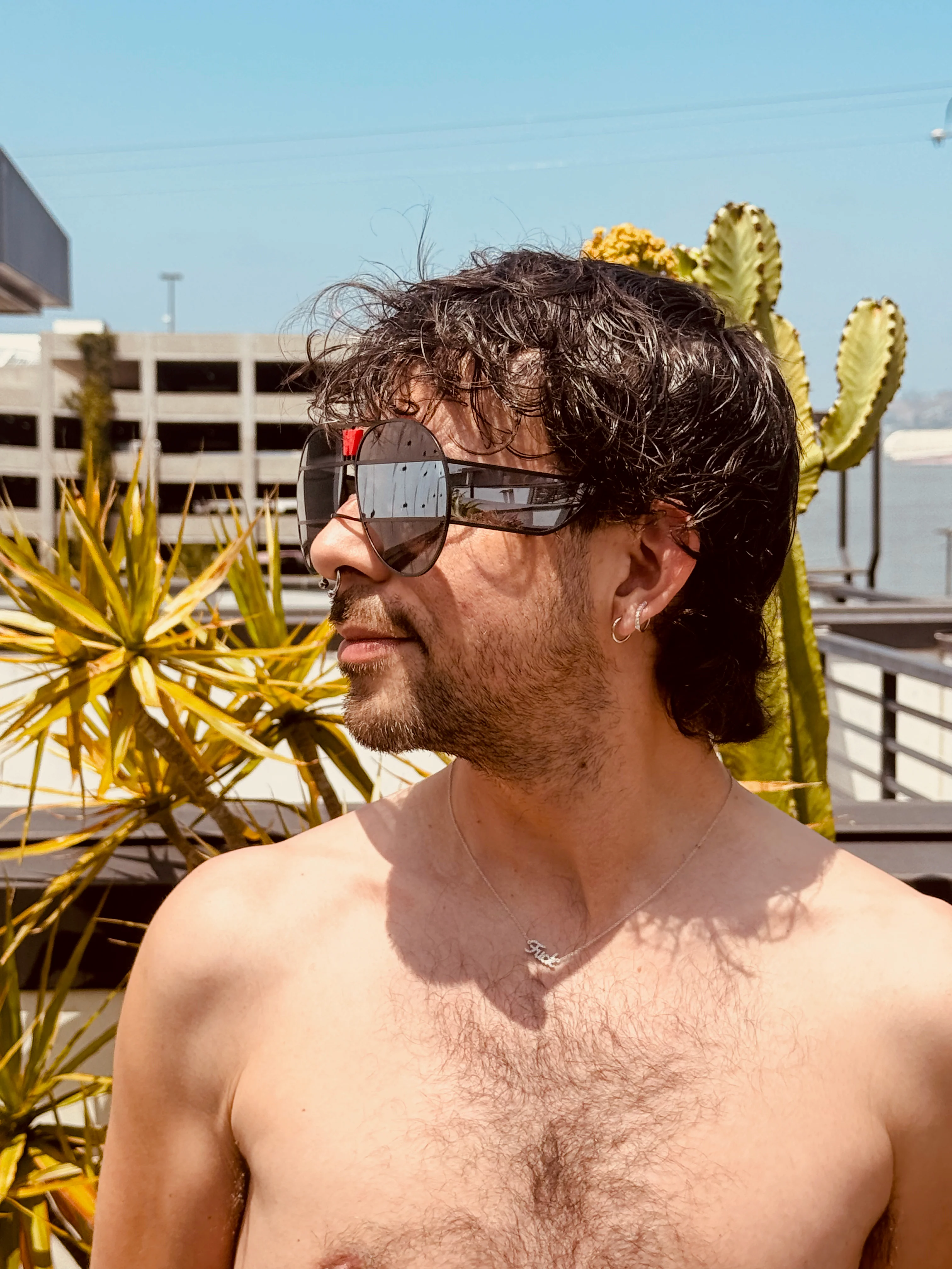 WALTER VAN BEIRENDONCK brutal pilot sunglasses - black mirror - Image 11
