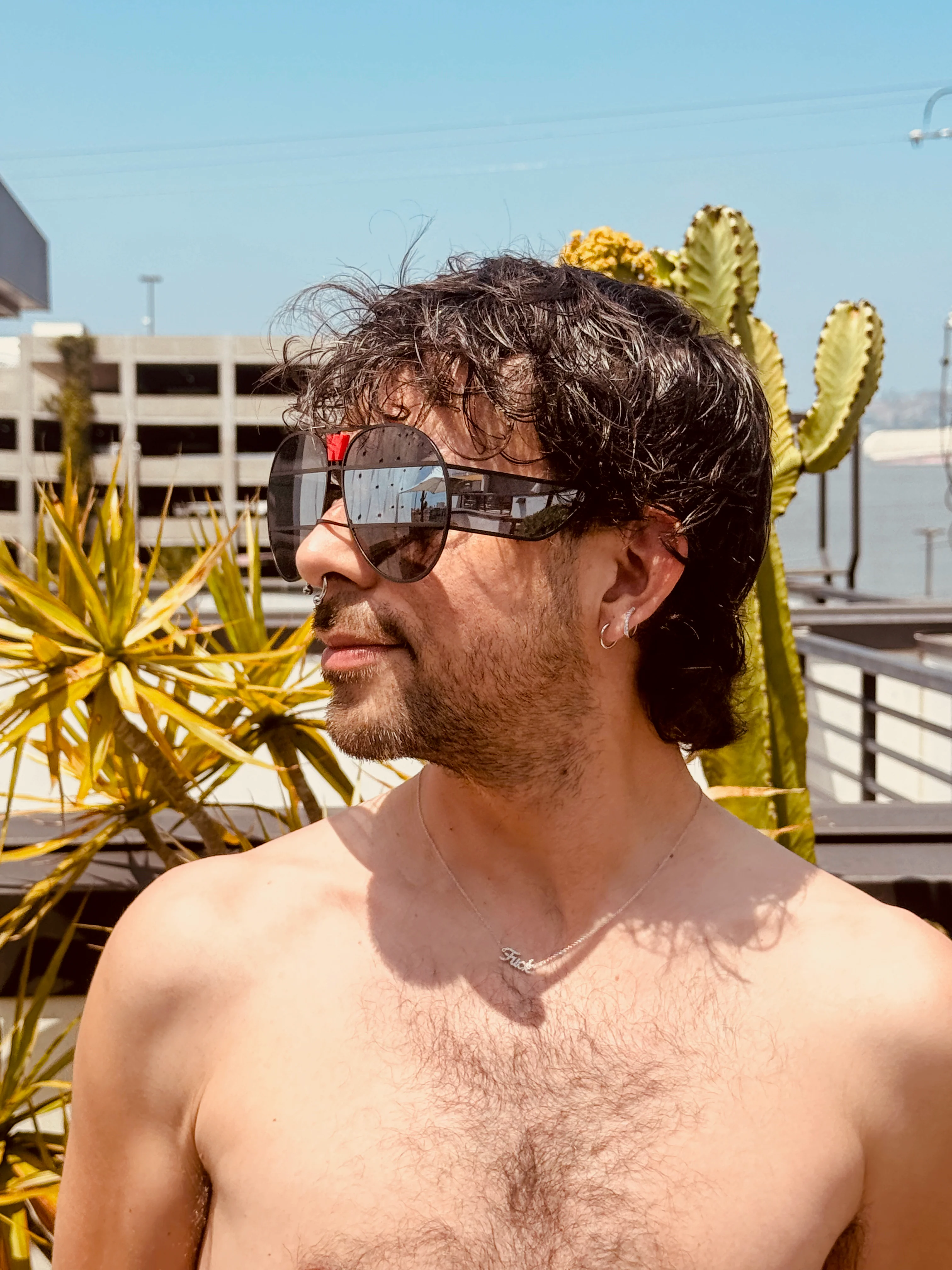 WALTER VAN BEIRENDONCK brutal pilot sunglasses - black mirror - Image 12