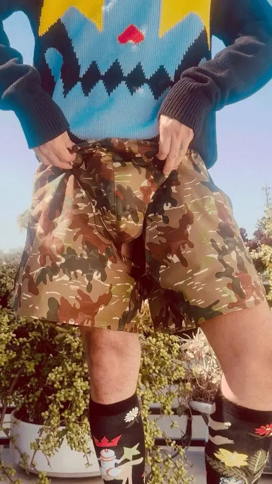 Walter Van Beirendonck codpiece shorts