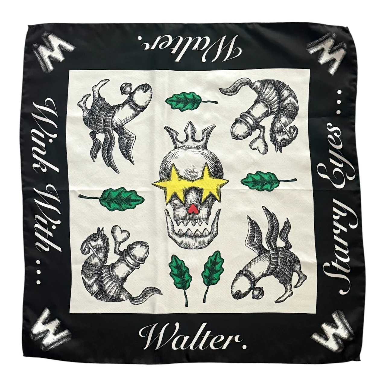 Walter Van Beirendonck Crown Bandana - Black - Image 2