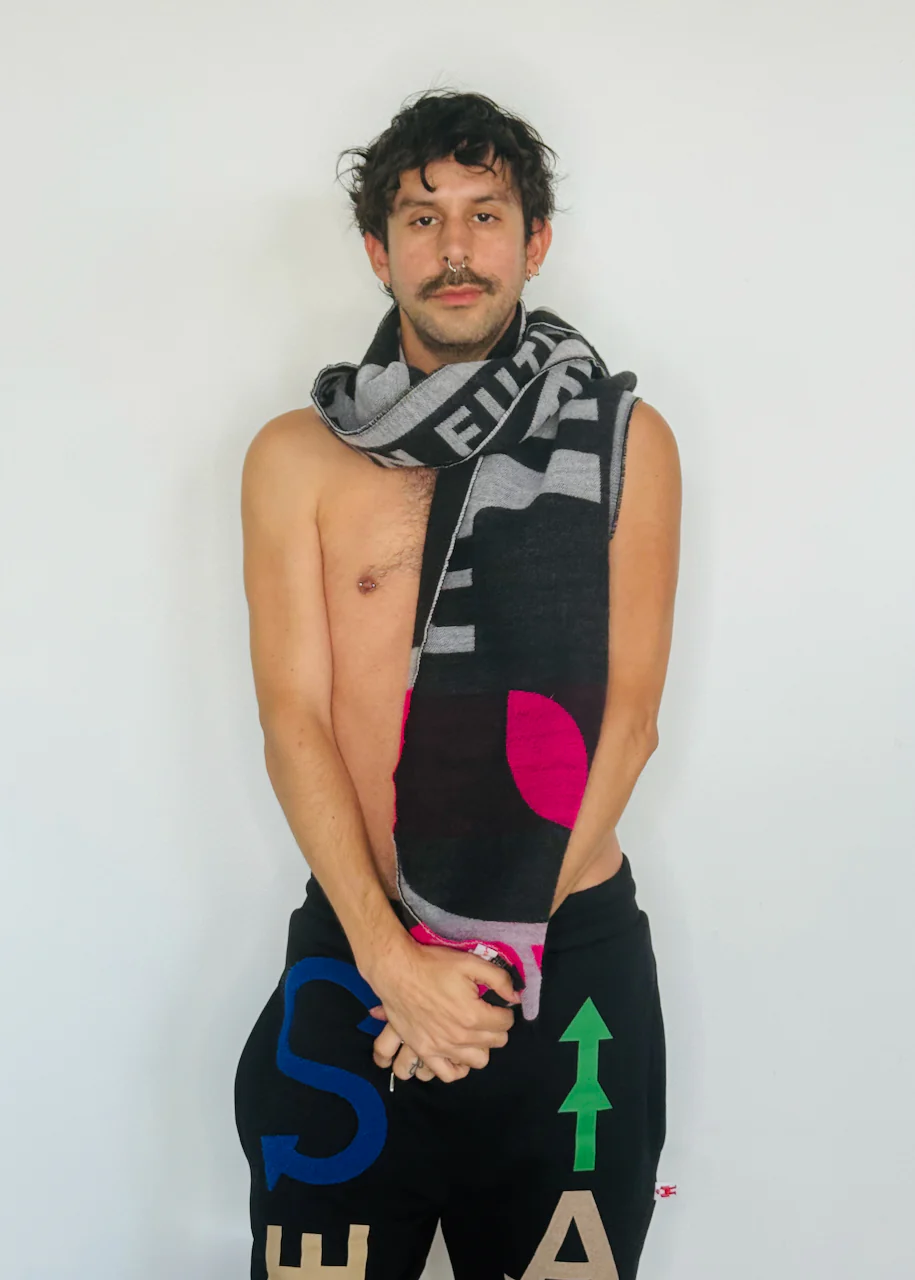 Walter Van Beirendonck New Scarf Single Milk - Image 3