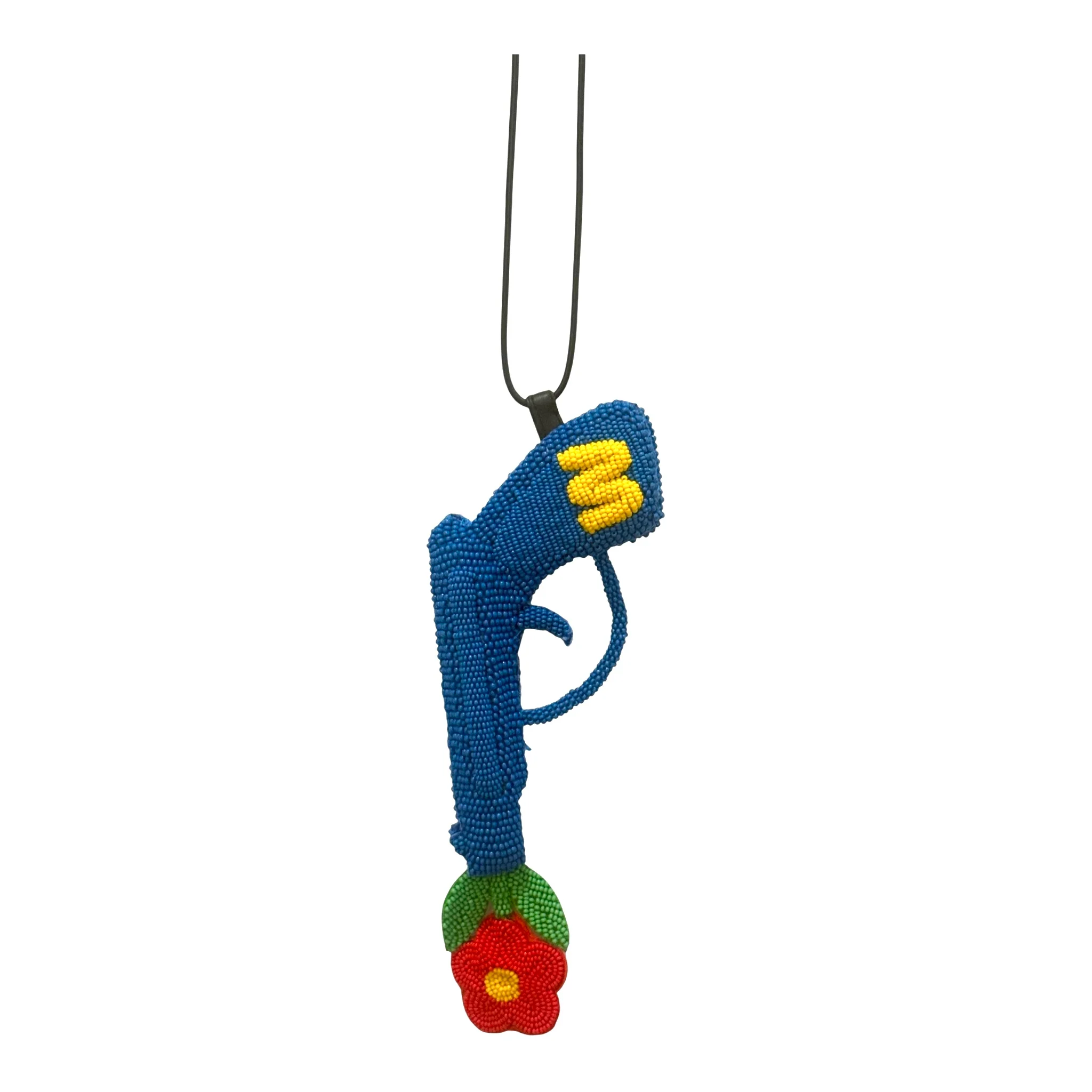 Walter Van Beirendonck peace Gun Necklace - Blue - Image 3