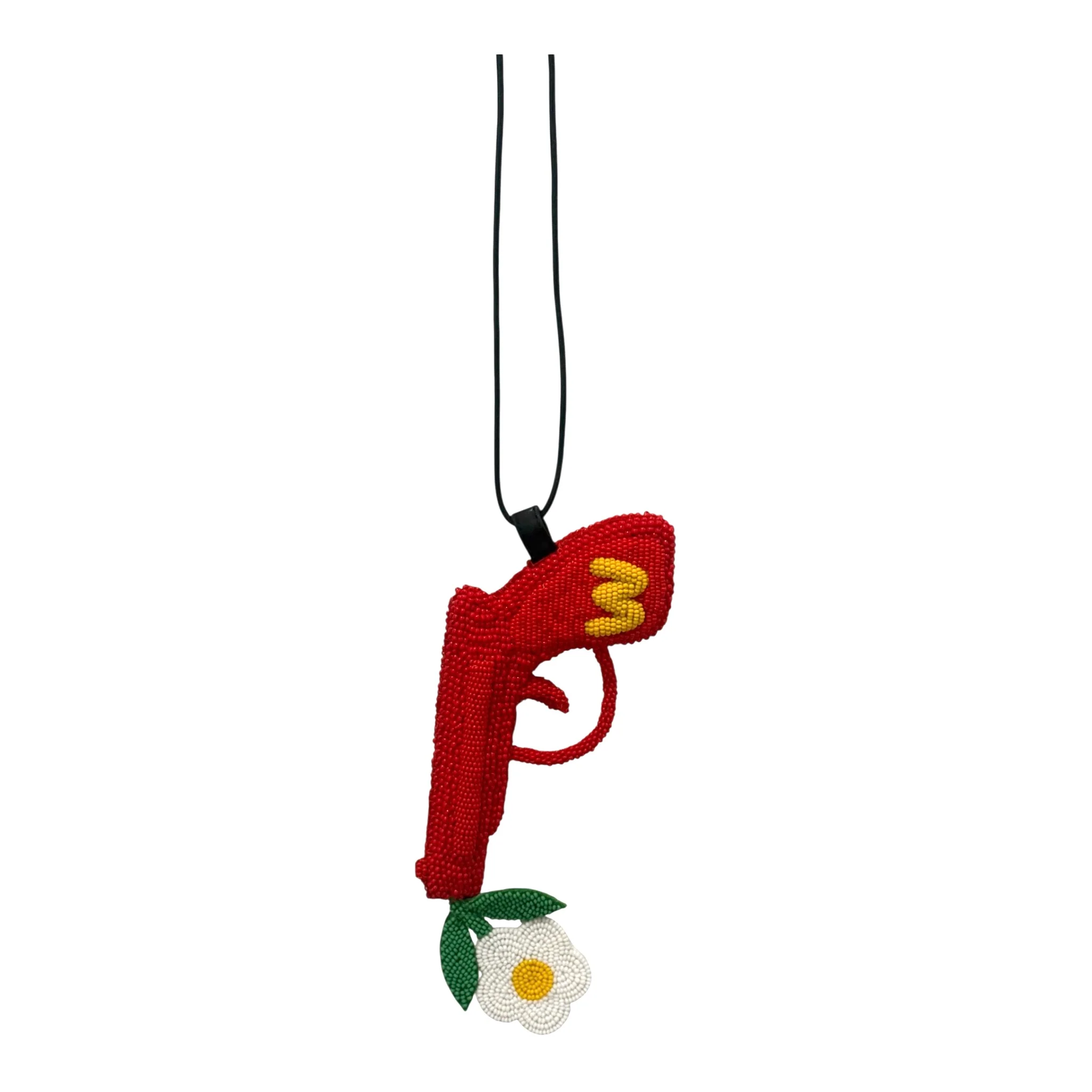 Walter Van Beirendonck peace Gun Necklace - Red - Image 3