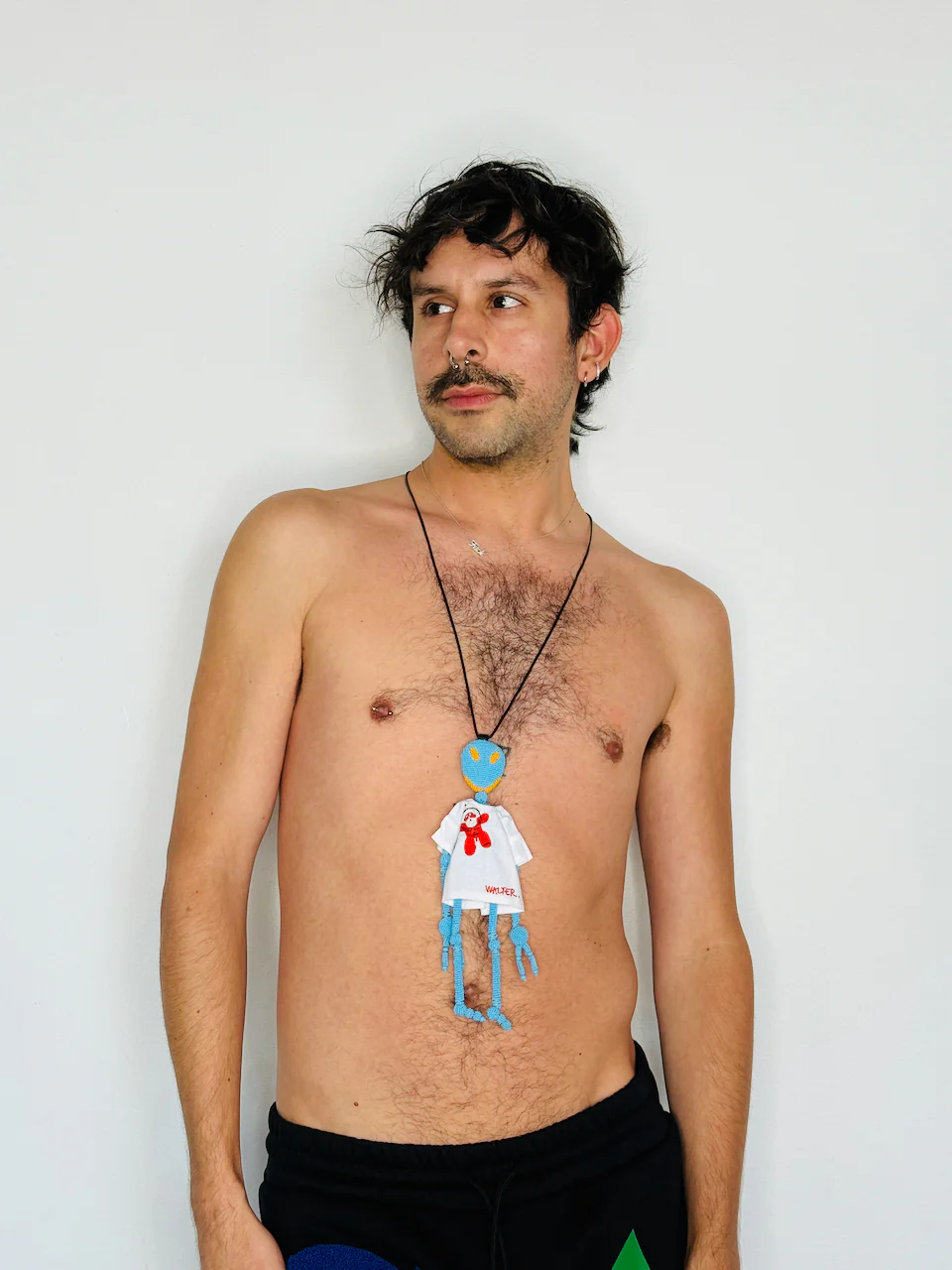 Walter Van Beirendonck Alien Friend + T Necklace in Blue - Image 16