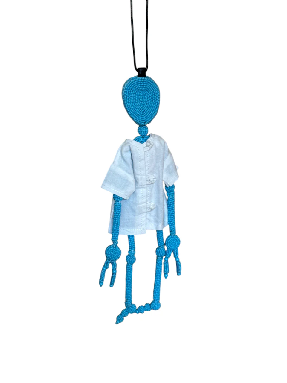 Walter Van Beirendonck Alien Friend + T Necklace in Blue - Image 4