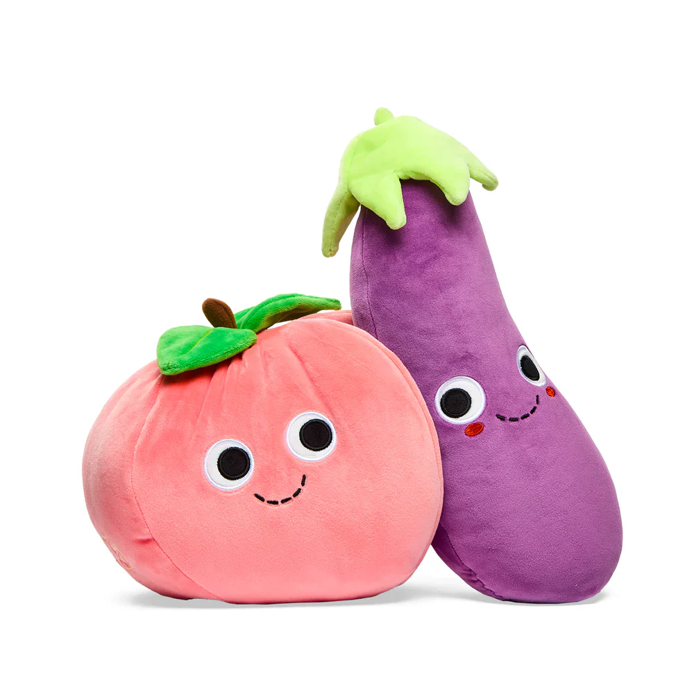 YUMMY WORLD EARNEST EGGPLANT & GEORGIA PEACH PLUSH 2-PACK - Image 2